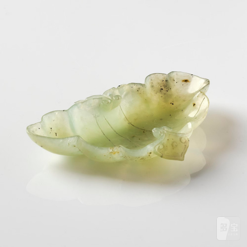 A carved nephrite ink palette, - 图7
